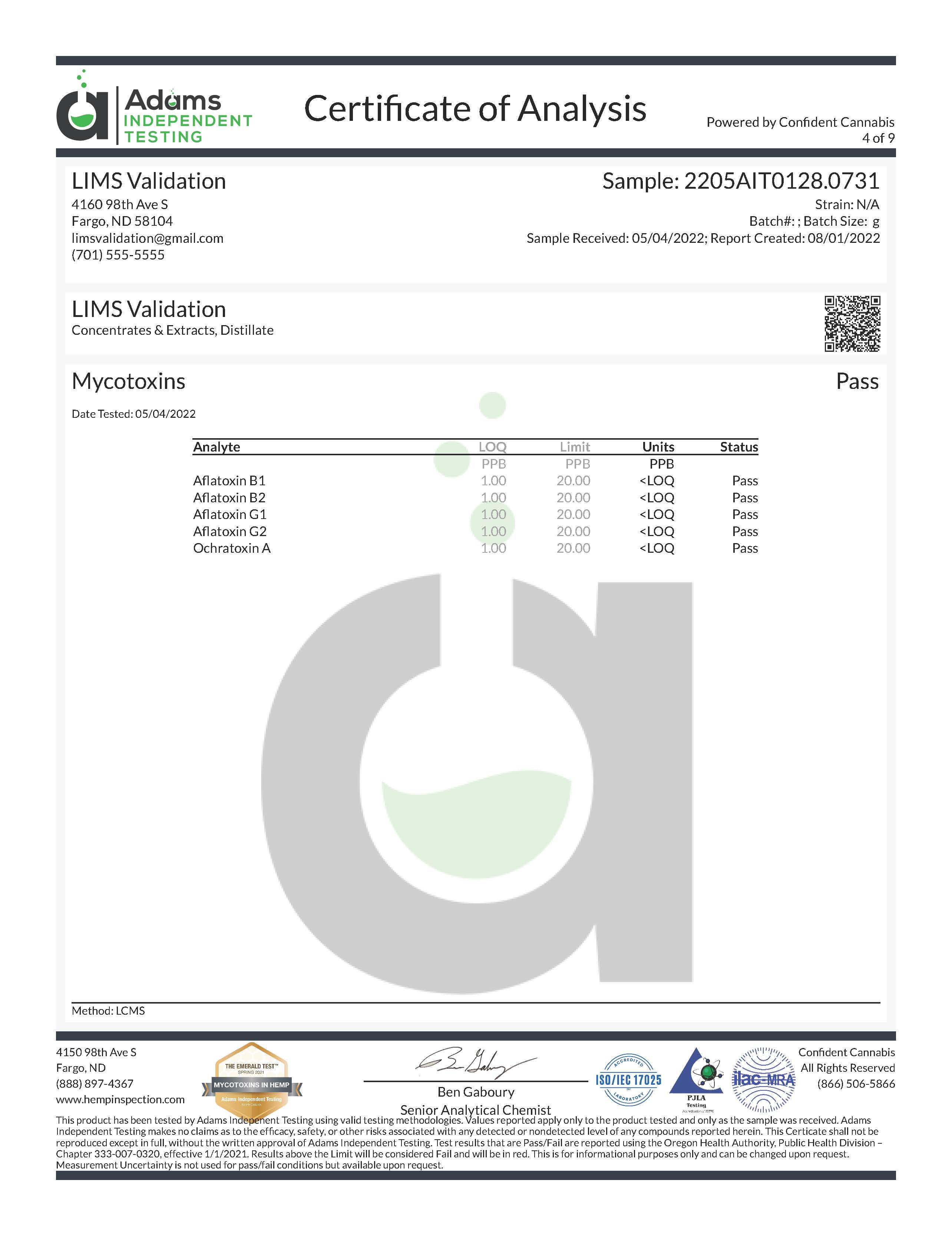 Example Mycotoxin Page Example Mycotoxin Page
