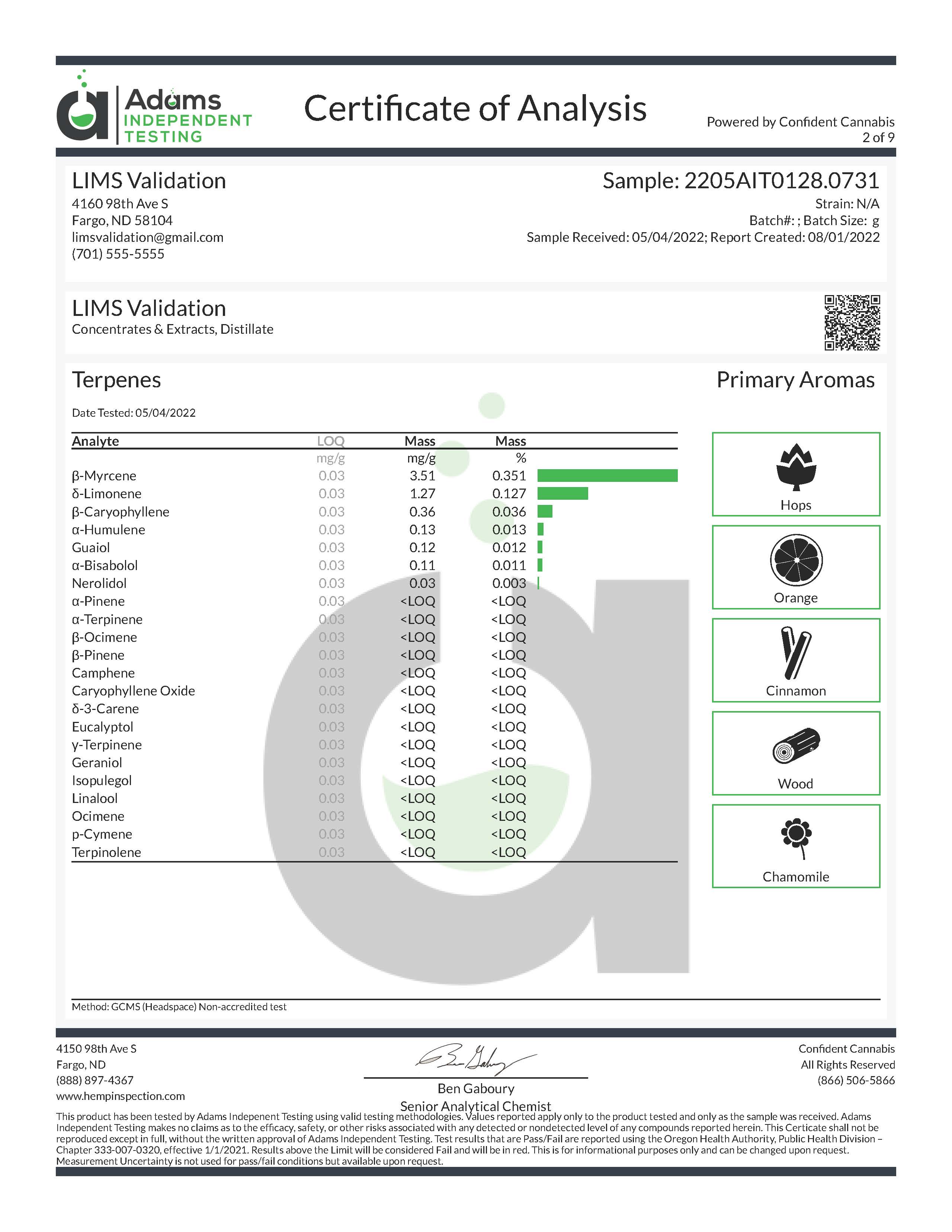 Example Terpenes Page